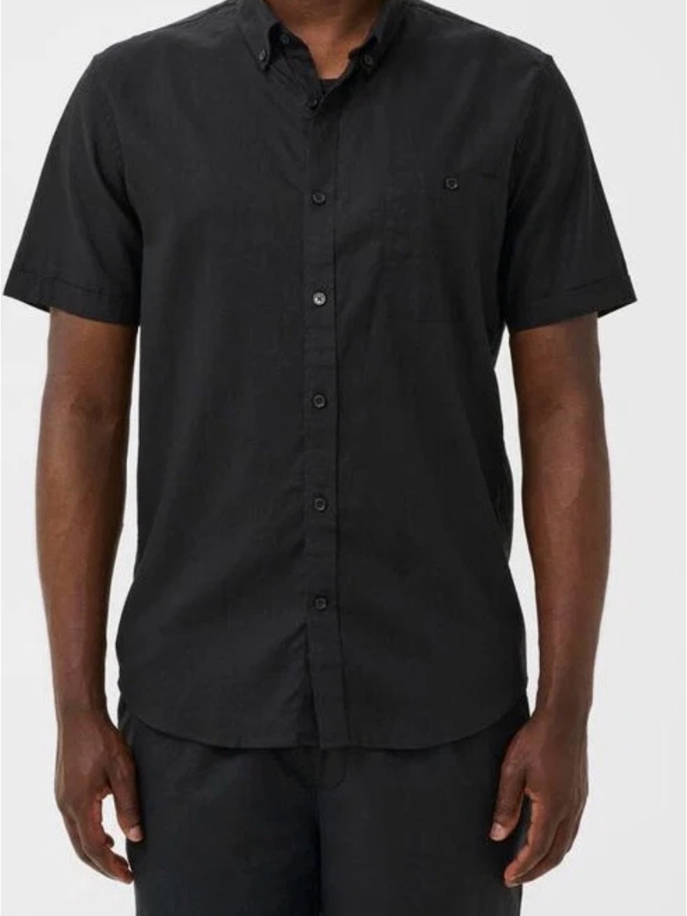 Matinique Premium Men's Cotton-Linen Short Sleeve Button-Down